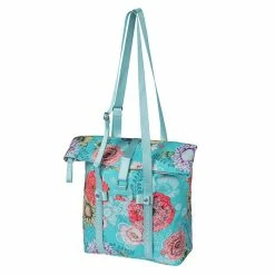 Basil Bloom Field Fahrradshopper, 15-20L, Sky Blue Hook On-system Im RV-Fach Aussen, Rundum Refl., 15-20L