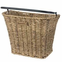 Basil BREMEN RATTAN LOOK Lenkerkorb, Seagrass Inkl. BasEasy + KF Adapterplatte Wetterfest Abnehmbar L27xB35.5xH29cm