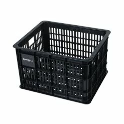 BASIL Fahrradkiste Crate Kunststoff-Fahrradkasten, Medium 33L, Schwarz