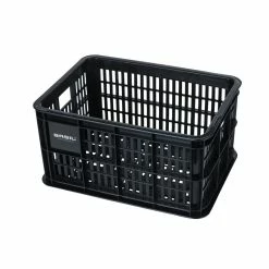 BASIL Fahrradkiste Crate Kunststoff-Fahrradkasten, Small 25L, Schwarz