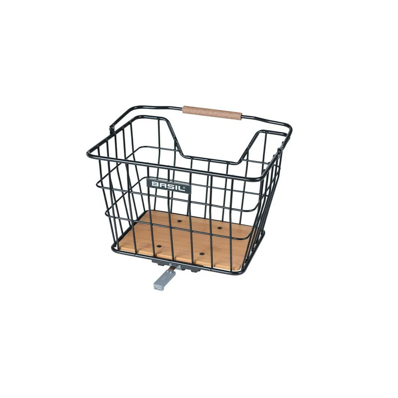 Basil NORDLAND MIK Gepäckträgerkorb, Grobmaschig, Schwarz, Bambus Boden 23L, MIK Adapterplatte Vormontiert 1 Basil NORDLAND MIK Gepäckträgerkorb, Grobmaschig, Schwarz, Bambus Boden 23L, MIK Adapterplatte Vormontiert