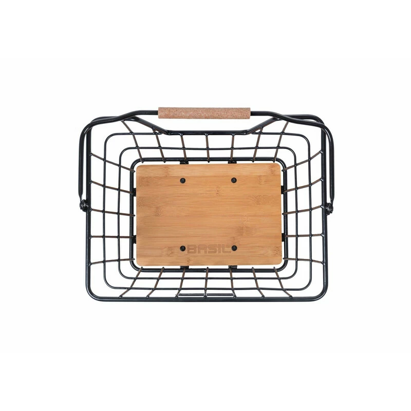 Basil NORDLAND MIK Gepäckträgerkorb, Grobmaschig, Schwarz, Bambus Boden 23L, MIK Adapterplatte Vormontiert 3 Basil NORDLAND MIK Gepäckträgerkorb, Grobmaschig, Schwarz, Bambus Boden 23L, MIK Adapterplatte Vormontiert – Bild 3