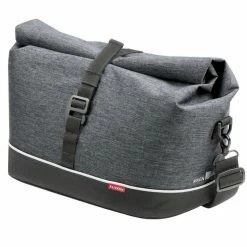 KLICKFIX Klick-fix Rackpack City Tasche Grau Mit Rollverschluss, Inkl. RT Adapter 25x25x21cm, Bis Max 6kg, 8l Volumen