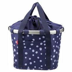 KLICKFIX Klick-fix Reisenthel Bikebasket, Spots Navy Lenkerkorb, Volumen: 15 Liter, Max. 5 Kg