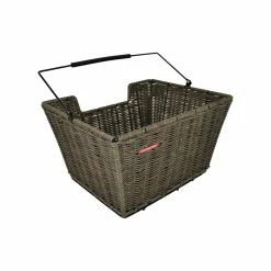 Pletscher Korb Rattan Auf Gep&auml;cktr&auml;ger Fein Mit 3-Punkte-Adapter Braun
