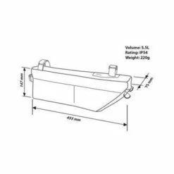 PRO Rahmentasche Gravel 5.5l Grau -Anbauten Verkäufe pro rahmentasche gravel 55l grau3