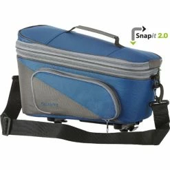 Racktime Gep&auml;cktr&auml;gertasche Talis Plus 2.0, Snap-it 2, Blau/grau, 38 X 26 X 25cm, Mit Adapter