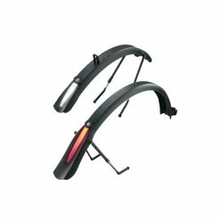 Topeak DeFender IGlow TX Schutzblech-Set Vorne &amp; Hinten, F&uuml;r Bis Zu 42-622 / 700x44C