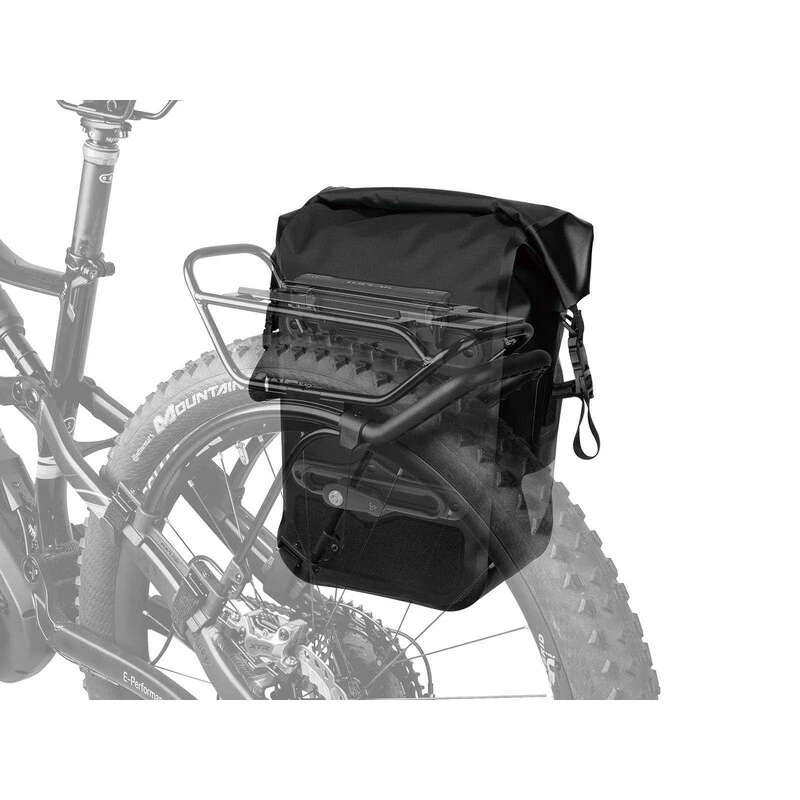 Topeak Pannier DryBag, Rolltop Seitentasche, 15L, Schwarz Einzeltasche, 45x26x15cm, QuickLock System, Mit Schultergurt, Wasserdicht 4 Topeak Pannier DryBag, Rolltop Seitentasche, 15L, Schwarz Einzeltasche, 45x26x15cm, QuickLock System, Mit Schultergurt, Wasserdicht – Bild 4