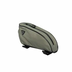 Topeak TopLoader Bikepacking-Oberrohrtasche 0.75l., Grün 23.5x12x7cm, Integrierte Regenhülle, Strapmount