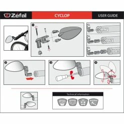 Zéfal Zéfal Rückspiegel Cyclop, Schwarz, Links/rechts, Klappbar 5 Zéfal Zéfal Rückspiegel Cyclop, Schwarz, Links/rechts, Klappbar -Anbauten Verkäufe zefal rueckspiegel cyclop schwarz links rechts klappbar3